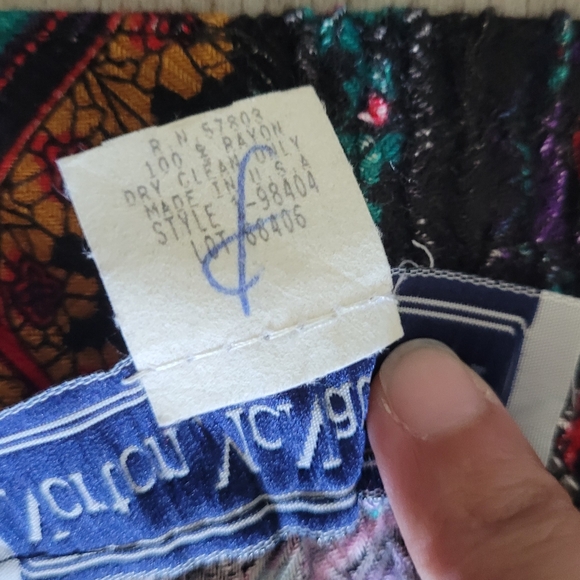 Norton McNaughton Floral Vintage Witchcore Moody Vibrant Pleated Midi Skirt 14 - Picture 9 of 9